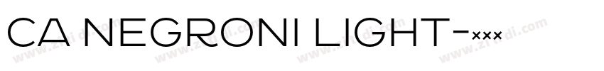 CA Negroni Light字体转换